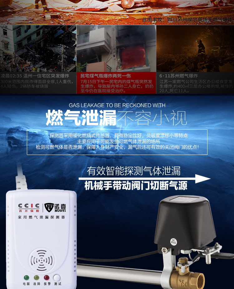NY-X2燃氣報警器切斷閥